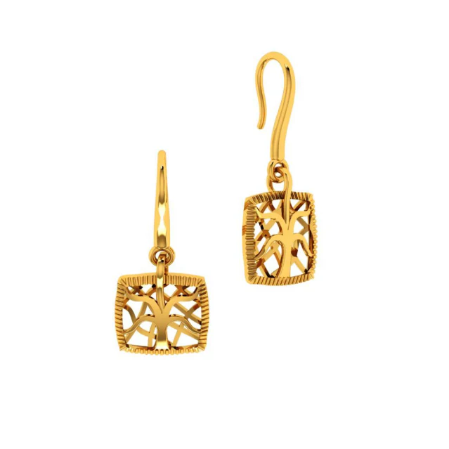 14KT (585) Yellow Gold Earring For Women - Image 6