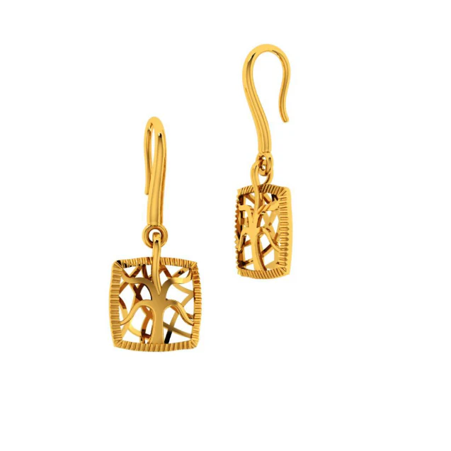 14KT (585) Yellow Gold Earring For Women - Image 7