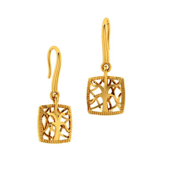 14KT (585) Yellow Gold Earring For Women - Image 8