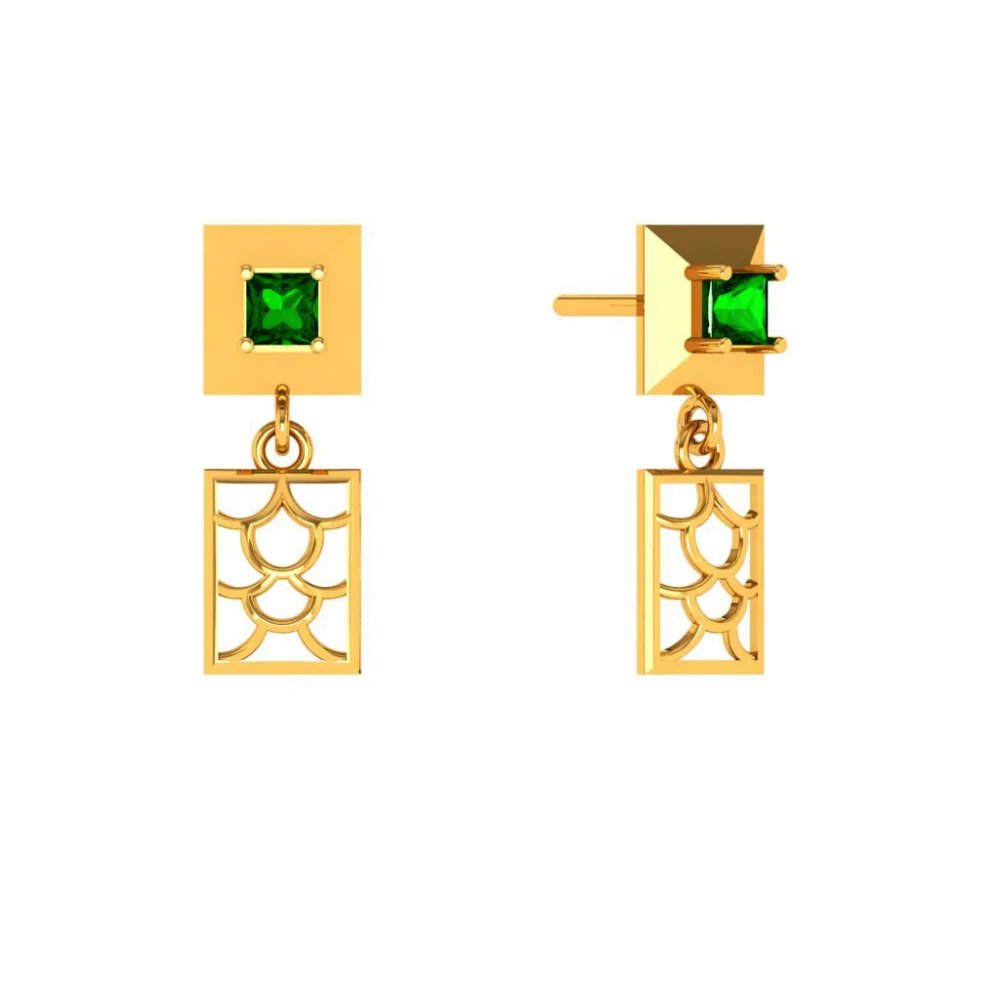 14KT (585) Yellow Gold Earrings For Women - Image 2