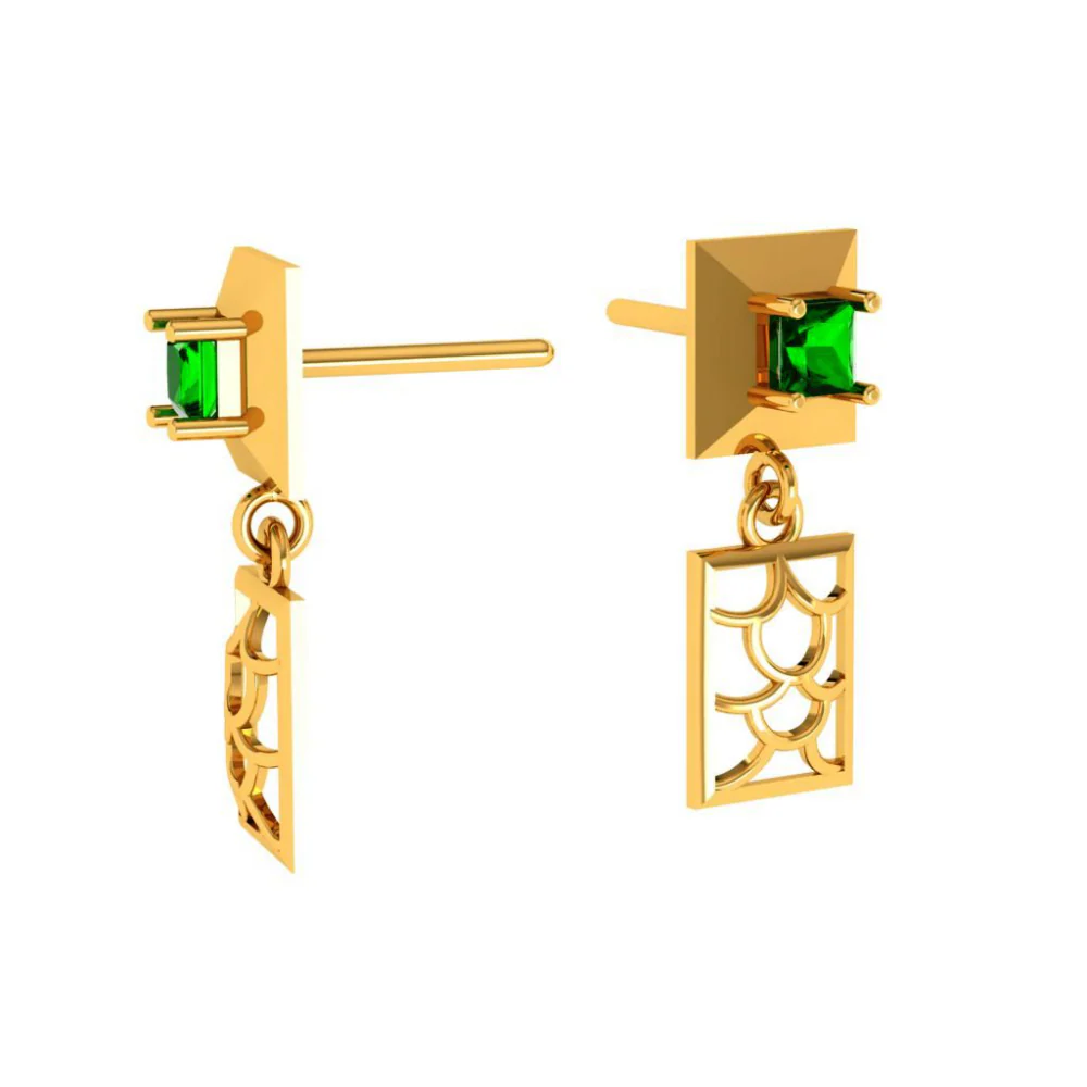 14KT (585) Yellow Gold Earrings For Women - Image 5