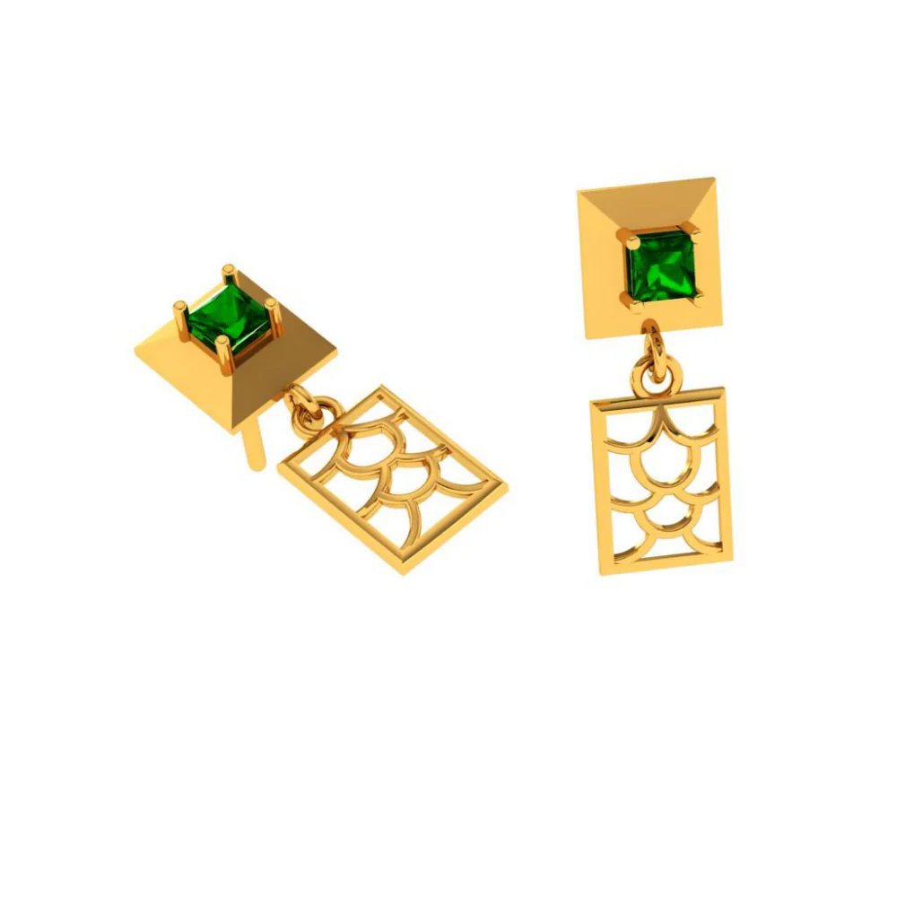 14KT (585) Yellow Gold Earrings For Women - Image 7