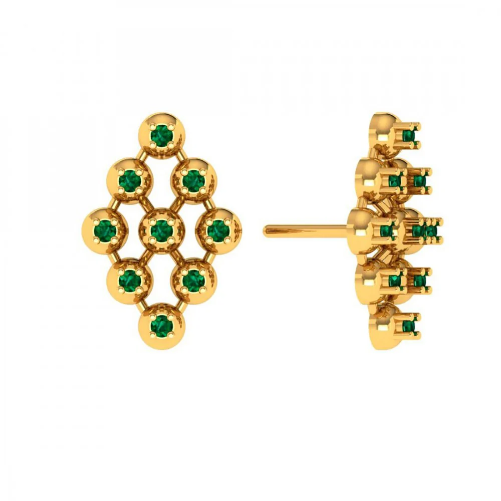 14KT (585) Yellow Gold Earrings For Women - Image 2