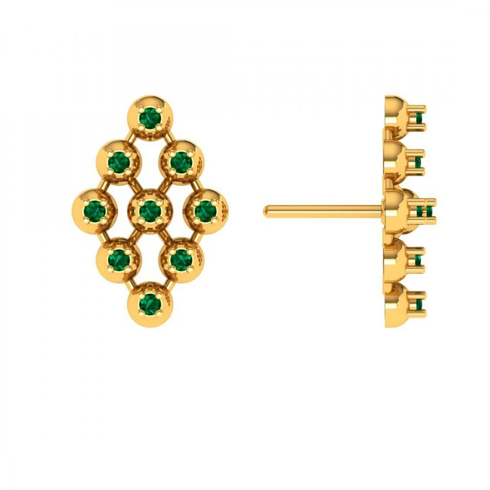 14KT (585) Yellow Gold Earrings For Women - Image 3