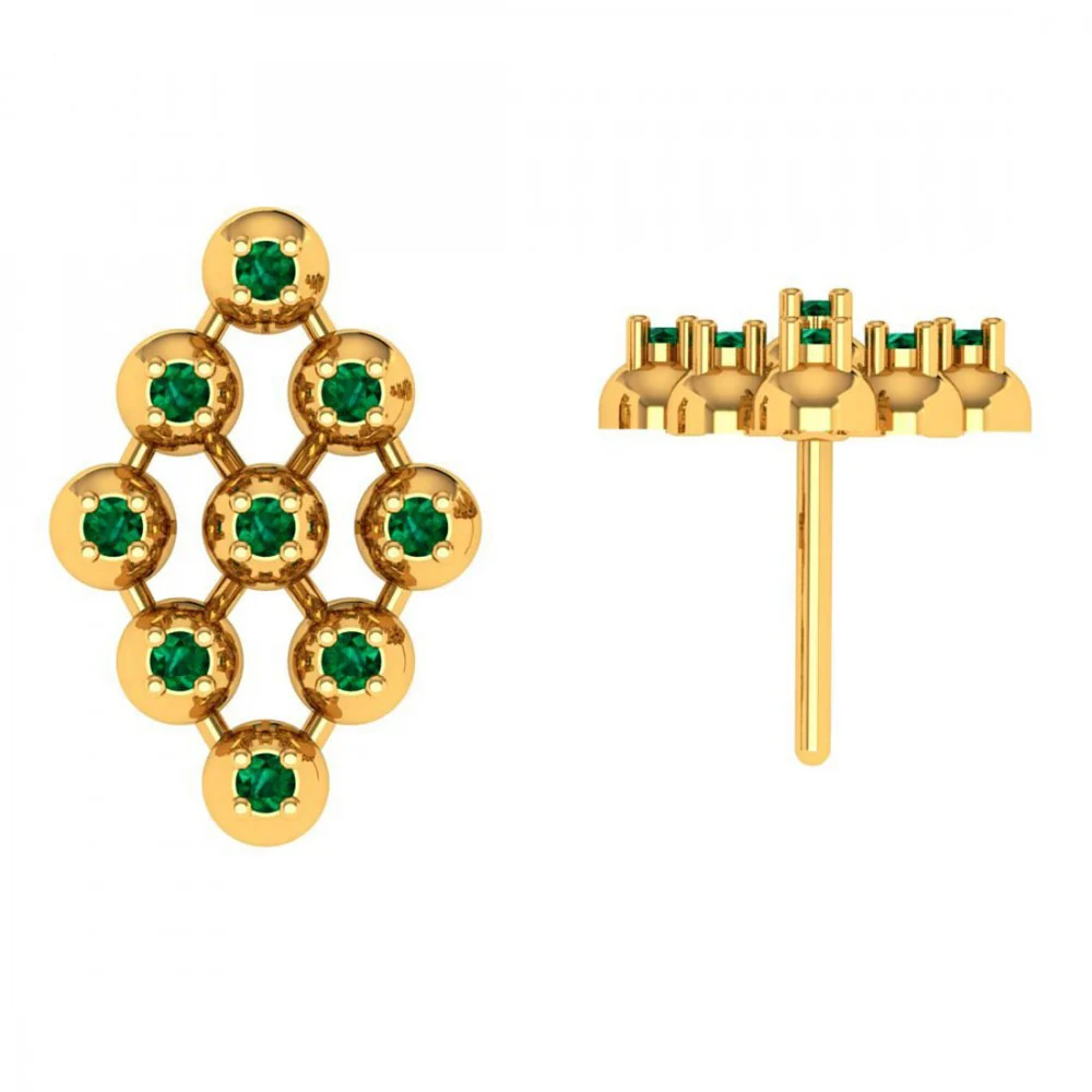14KT (585) Yellow Gold Earrings For Women - Image 4