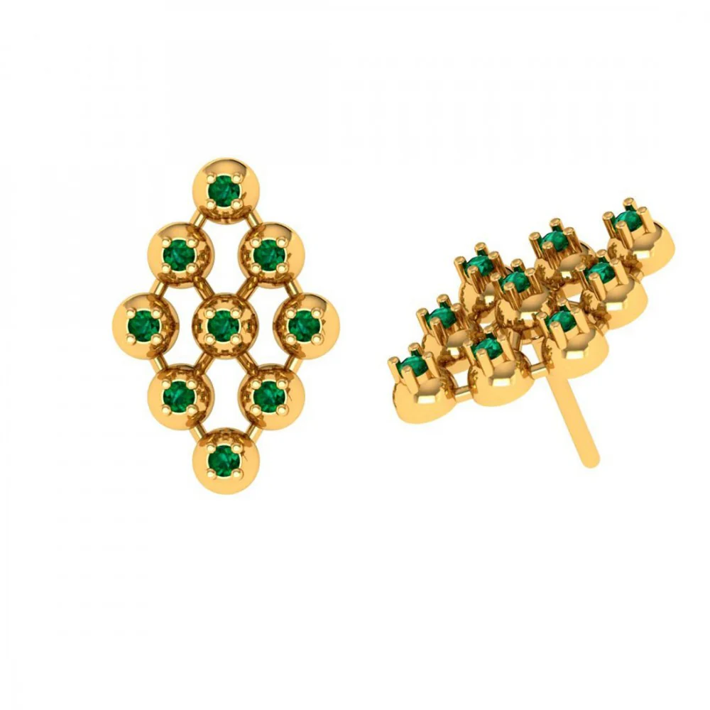 14KT (585) Yellow Gold Earrings For Women - Image 6
