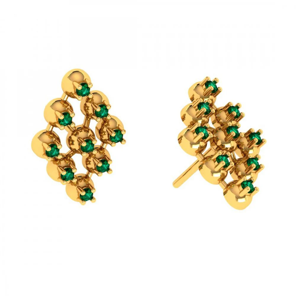 14KT (585) Yellow Gold Earrings For Women - Image 7