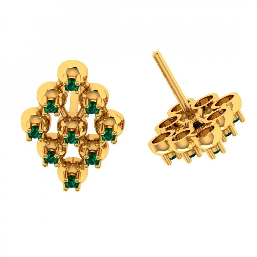 14KT (585) Yellow Gold Earrings For Women - Image 8
