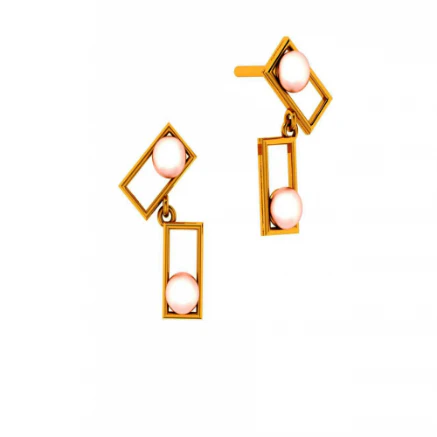 14KT (585) Yellow Gold Earrings For Women - Image 2