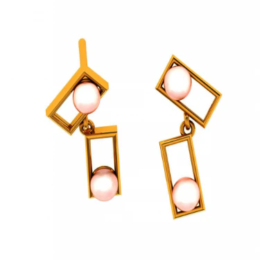 14KT (585) Yellow Gold Earrings For Women - Image 4
