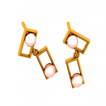 14KT (585) Yellow Gold Earrings For Women - Image 5