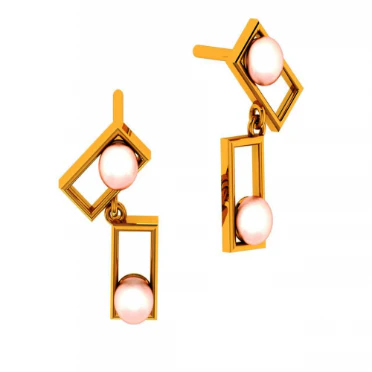14KT (585) Yellow Gold Earrings For Women - Image 6
