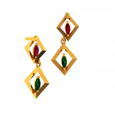 14KT (585) Yellow Gold Earrings For Women - Image 5