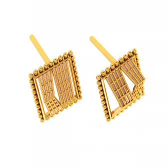 14KT (585) Yellow Gold Earrings For Women - Image 6