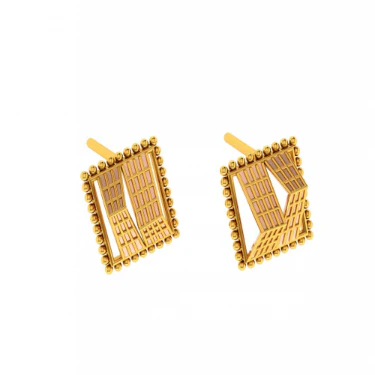 14KT (585) Yellow Gold Earrings For Women - Image 8