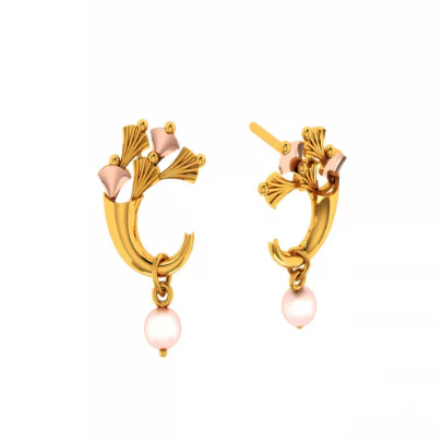 14KT (585) Yellow Gold Earrings For Women - Image 7