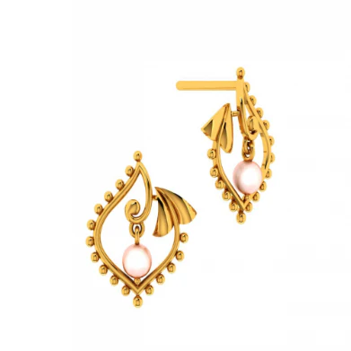 14KT (585) Yellow Gold Earrings For Women - Image 2