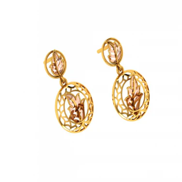 14KT (585) Yellow Gold Earrings For Women - Image 10