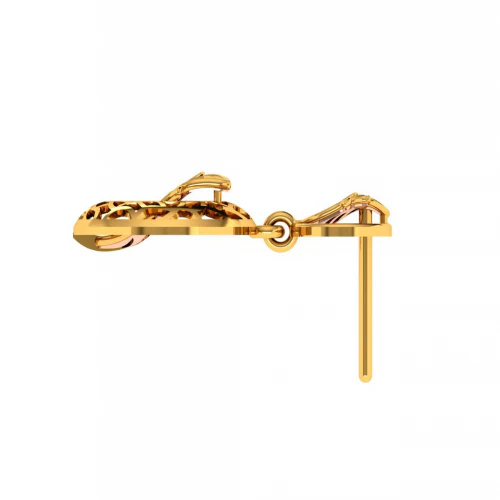 14KT (585) Yellow Gold Earrings For Women - Image 5