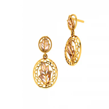 14KT (585) Yellow Gold Earrings For Women - Image 7
