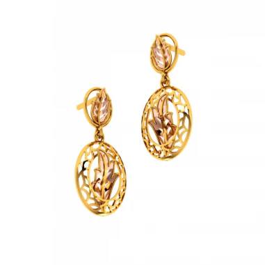 14KT (585) Yellow Gold Earrings For Women - Image 8