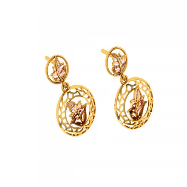 14KT (585) Yellow Gold Earrings For Women - Image 9