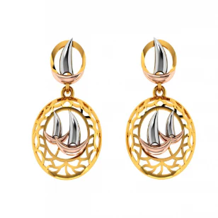 14KT (585) Yellow Gold Earrings For Women
