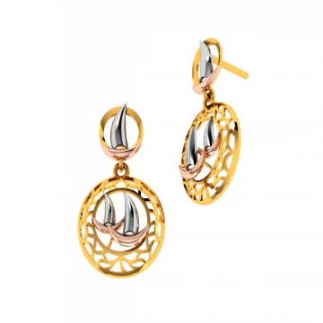 14KT (585) Yellow Gold Earrings For Women - Image 3
