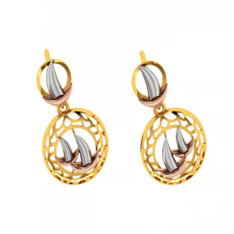 14KT (585) Yellow Gold Earrings For Women - Image 4