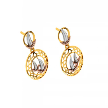 14KT (585) Yellow Gold Earrings For Women - Image 7