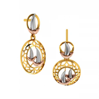 14KT (585) Yellow Gold Earrings For Women - Image 9