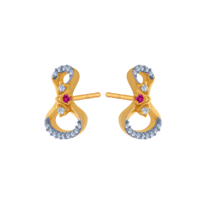 14KT (585) Yellow Gold Earrings For Women - Image 2