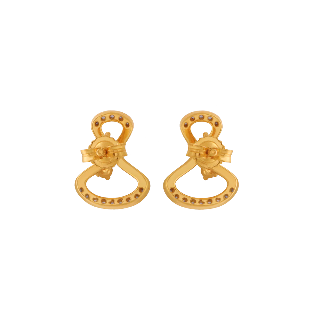 14KT (585) Yellow Gold Earrings For Women - Image 3