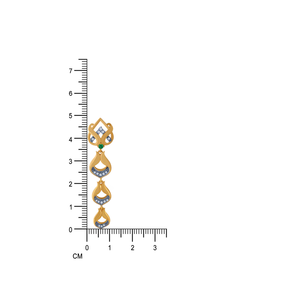 14KT (585) Yellow Gold  Earrings For Women - Image 5