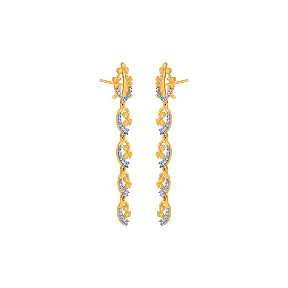 14KT (585) Yellow Gold Earrings For Women