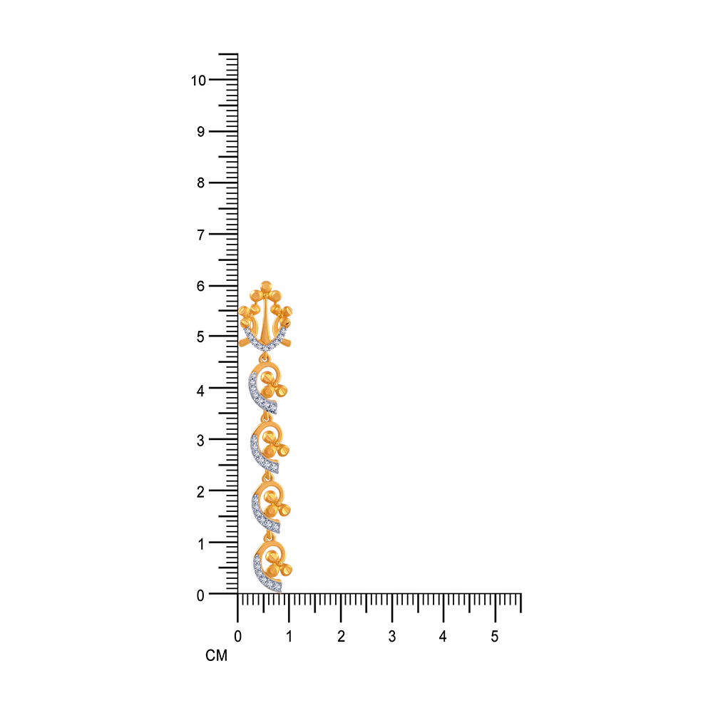 14KT (585) Yellow Gold Earrings For Women - Image 3