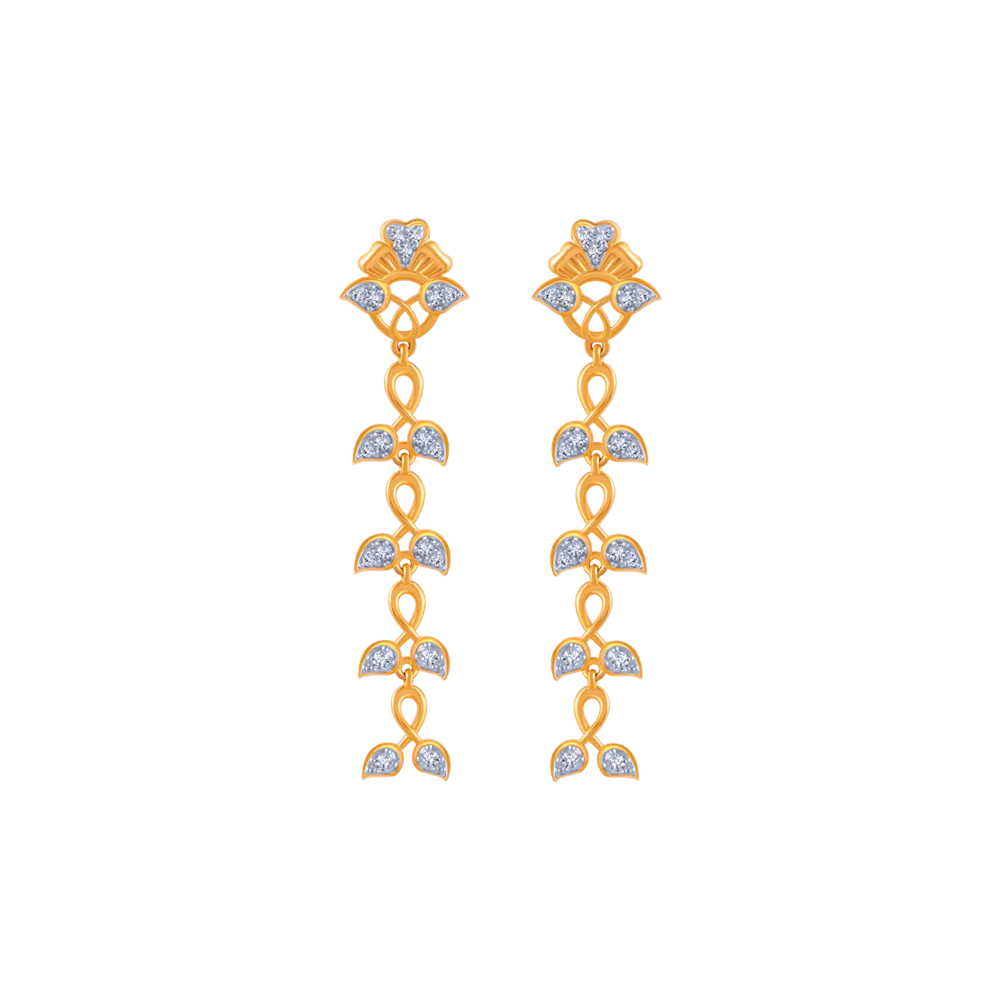 14KT (585) Yellow Gold Earrings For Women - Image 2