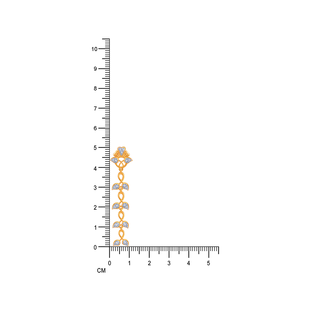 14KT (585) Yellow Gold Earrings For Women - Image 5