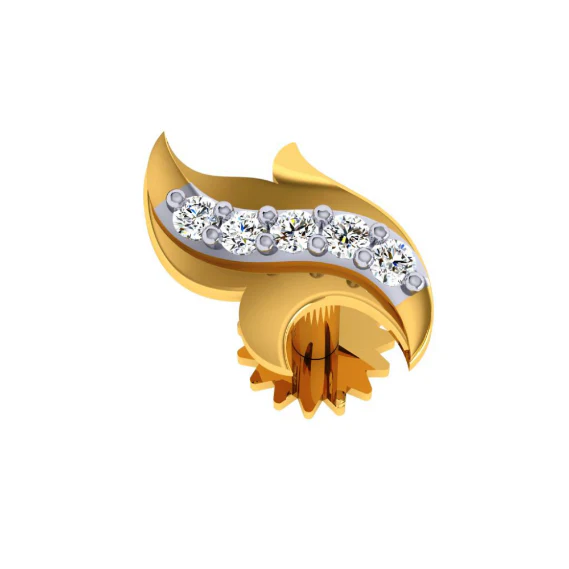 14KT (585) Yellow Gold Nosepin For Women - Image 6