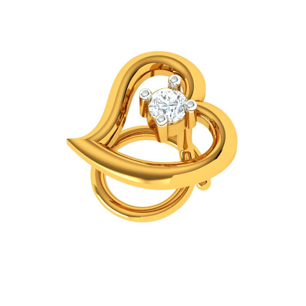14KT (585) Yellow Gold Nosepin For Women - Image 5