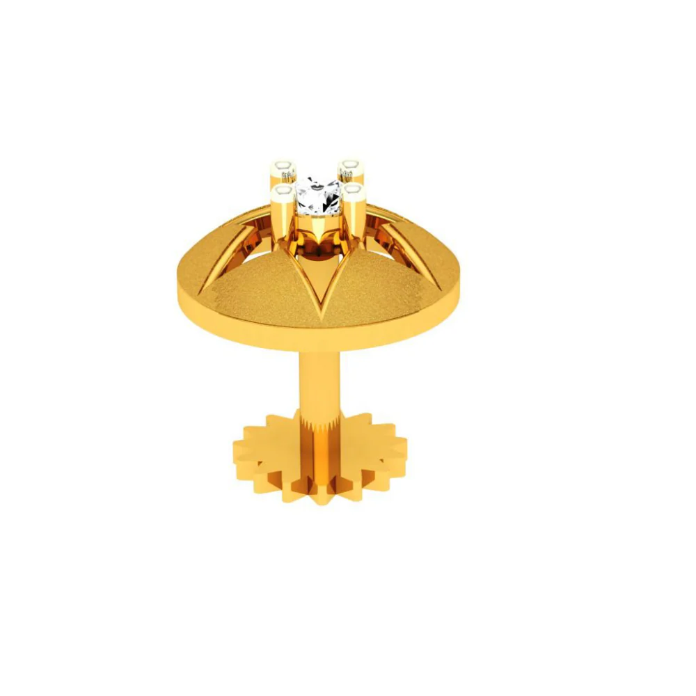 14KT (585) Yellow Gold Nosepin For Women - Image 3