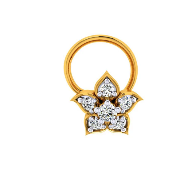 14KT (585) Yellow Gold Nosepin For Women - Image 8