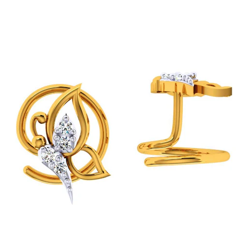 14KT (585) Yellow Gold Nosepin For Women - Image 3