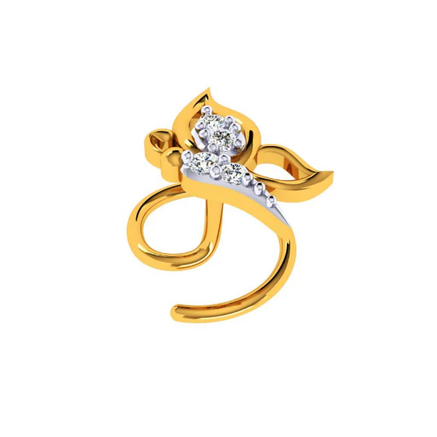 14KT (585) Yellow Gold Nosepin For Women - Image 5
