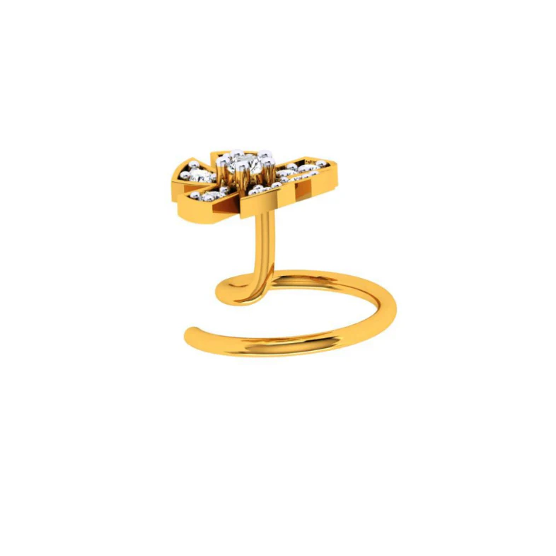 14KT (585) Yellow Gold Nosepin For Women - Image 5