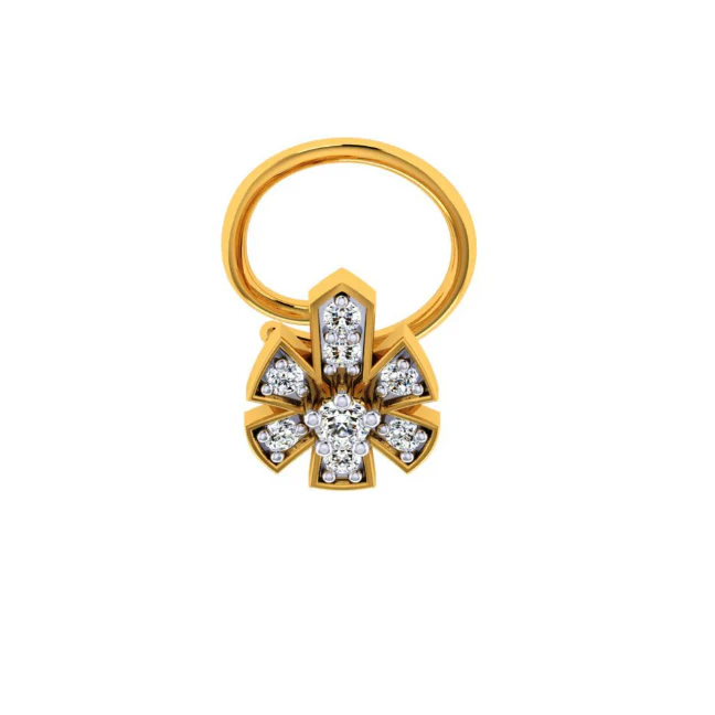 14KT (585) Yellow Gold Nosepin For Women - Image 6