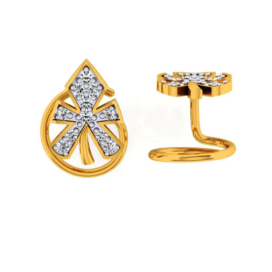 14KT (585) Yellow Gold Nosepin For Women - Image 6