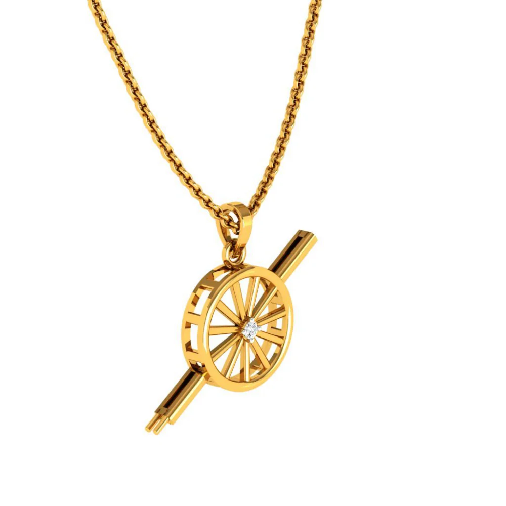 14KT (585) Yellow Gold Pendant For Woman - Image 2