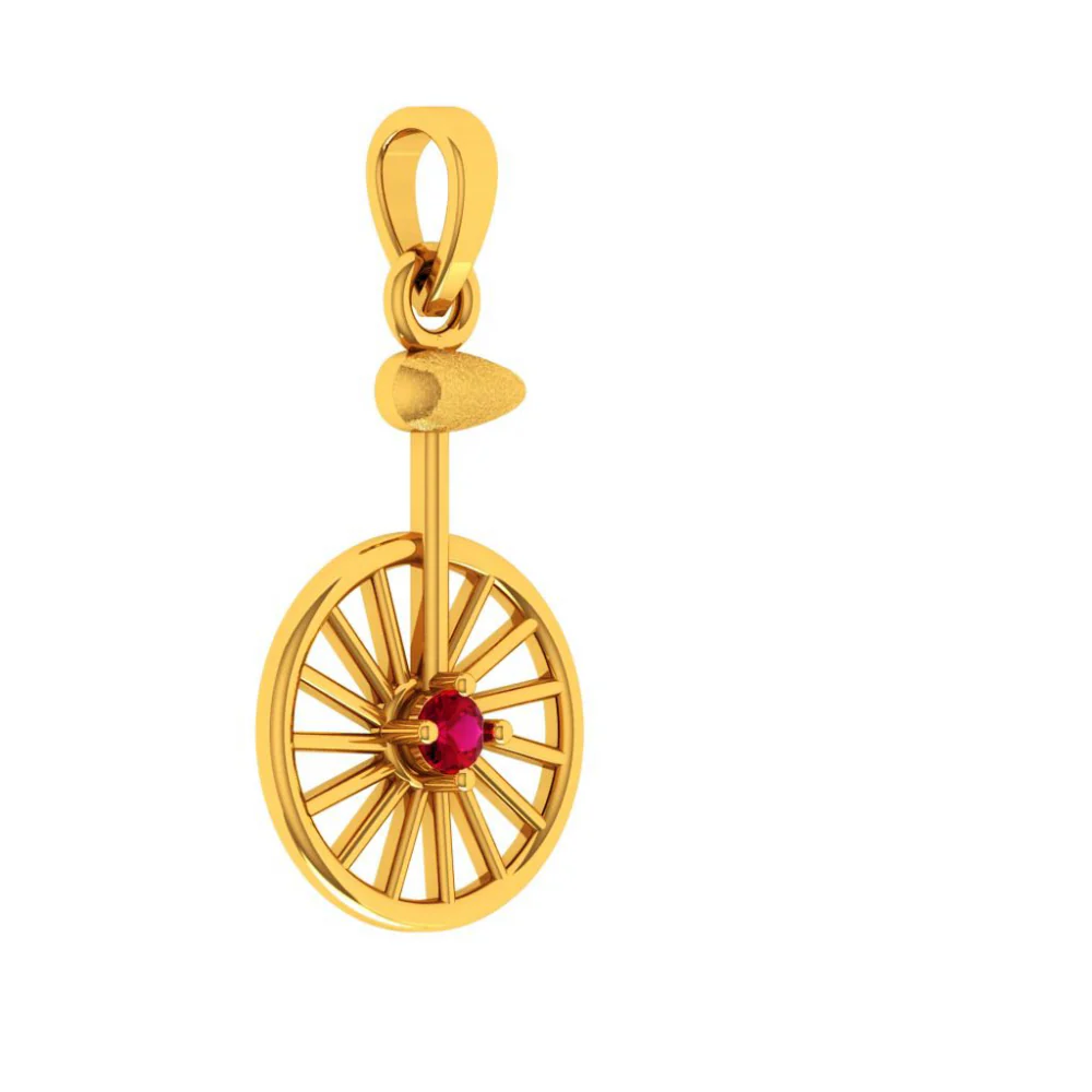 14KT (585) Yellow Gold Pendant For Woman - Image 2