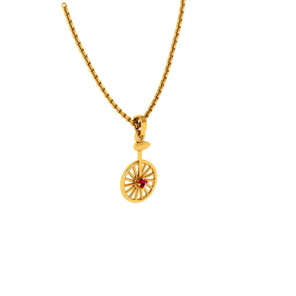 14KT (585) Yellow Gold Pendant For Woman - Image 4